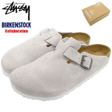 STUSSY &times; BIRKENSTOCK 1774 BOSTON SHAGGY SUEDE Bone 1022970画像