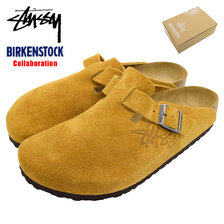 STUSSY &times; BIRKENSTOCK 1774 BOSTON SHAGGY SUEDE Caramel 1022972画像