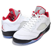 NIKE JORDAN 5 LOW GOLF FIRE RED white/fire red-black CU4523-100画像