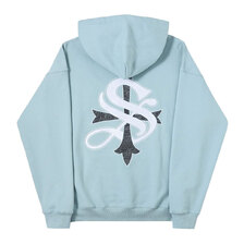 SUPPLIER CROSS HOODIE BABY BLUE画像