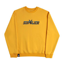 SUPPLIER PLAYBOY CHECK LOGO CREW SWEAT YELLOW画像