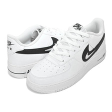 NIKE AIR FORCE GS 1 SI CUT OUT SWOOSH white/black DR7889-100画像