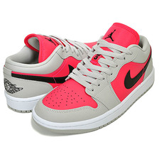 NIKE WMNS AIR JORDAN 1 LOW lt iron ore/black-siren red DC0774-060画像