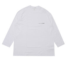 COMME des GARCONS SHIRT Oversized Logo L/S T-Shirt WHITE画像