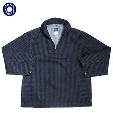 POST OVERALLS 3212 NAVY-BLU JUMPER herringbone denim/indigo画像