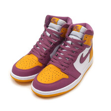NIKE AIR JORDAN 1 RETRO HIGH OG GS UNIVERSITY GOLD/LIGHT BORDEAUX 575441-706画像