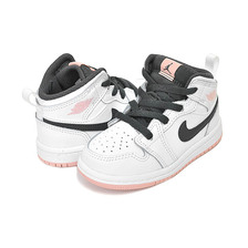 NIKE JORDAN 1 MID(TD) white/anthracite-arctic orange 640735-180画像