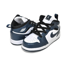 NIKE JORDAN 1 MID (TD) armory navy/white-black 640735-411画像