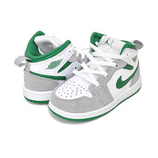 NIKE JORDAN 1 MID SE (TD) white/pine green-lt smoke grey DC7250-103画像