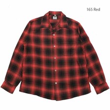 SUGAR CANE RAYON CHECK L/S OPEN SHIRT SC28852画像