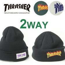 THRASHER GONZ HOMETOWN 2WAY KNIT BEANIE CAP 21TH-N01画像