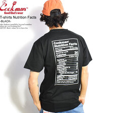COOKMAN T-shirts Nutrition Facts -BLACK- 231-21052画像