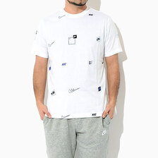 NIKE 12 MO Logo AOP S/S Tee White DN5247-100画像