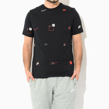 NIKE 12 MO Logo AOP S/S Tee Black DN5247-010画像