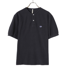 Scye Garment Dyed Cotton Pique Henley Neck Shirt 5122-21702画像