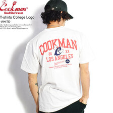 COOKMAN T-shirts College Logo -WHITE- 231-21057画像