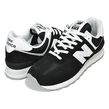 new balance WL574FQ2 BLACK SUEDE WHITE画像