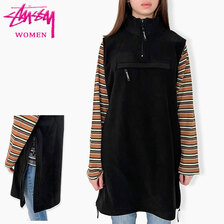 STUSSY WOMEN Polar Fleece Zip Vest 218130画像