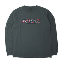 AVIREX LS EMBROIDERY CAMOUFLAGE LOGO T-SHIRT CHARCOAL 6113413-19画像