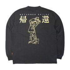 AVIREX LS RETURNED SAILOR T-SHIRT BLACK 6123269-09画像