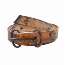 m.a+ double oval iron buckle med. belt - hand painted EL1CI-HP画像