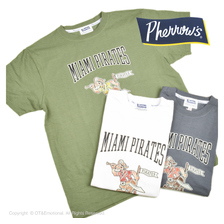 Pherrow's プリントTシャツ MIAMI PIRATES 22S-PT6画像