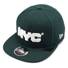 NEW ERA 9FIFTY Original Fit NYC チャンキーロゴ ダークグリーン 13073298画像