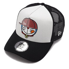 NEW ERA 9FORTY A-Frame トラッカー ドラえもん スパンコール ホワイト / ブラック 13073305画像