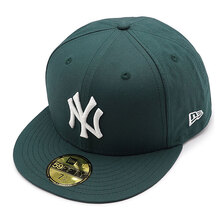NEW ERA 59FIFTY タイプライター ニューヨーク・ヤンキース ダークグリーン 13059399画像
