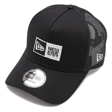 NEW ERA 9FORTY A-Frame トラッカー ボックスロゴ ブラック &times; ホワイト 13059275画像