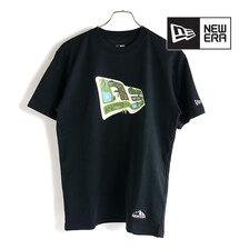 NEW ERA 半袖 パフォーマンス Tシャツ キャンプサイト フラッグロゴ ブラック レギュラーフィット 13061538画像