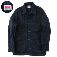 ONI DENIM カバーオール風ジャケット 刺し子風ドビー インディゴ 03100-ID画像