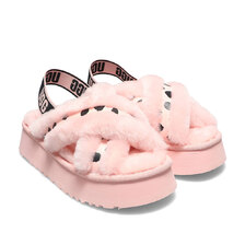 UGG W DISCO CROSS SLIDE ANIMALIA W DISCO CROSS SLIDE ANIMALIA 1129370-PSLP画像