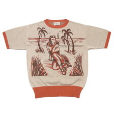 STAR OF HOLLYWOOD 半袖 クルーネック ジャガードニット SH90219画像