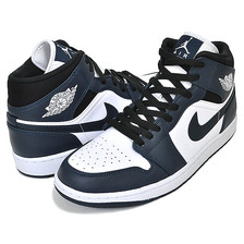 NIKE AIR JORDAN 1 MID armory navy/white-black 554724-411画像