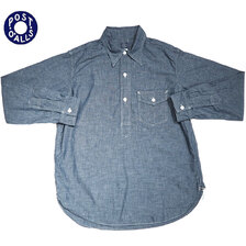 POST OVERALLS 3213 The NAVY CUT Chambray Shirts indigo画像