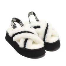 UGG W DISCO CROSS SLIDE WHITE 1121550-WHT画像