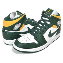 NIKE AIR JORDAN 1 MID noble green/pollen-white 554724-371画像