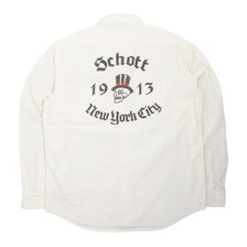 Schott LS CHAMBRAY WORK SHIRT NATURAL 3125059画像