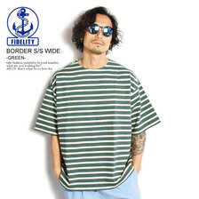 FIDELITY BORDER S/S WIDE -GREEN- TK-2575000画像