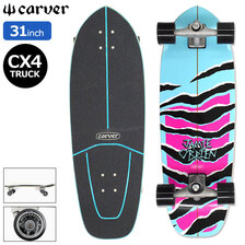 Carver Skateboards J.O.B Blue Tiger 31in &times; 10.125in CX4 Surfskate Complete C1012011140画像