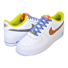 NIKE AIR FORCE 1 LV8(GS) white/multi-color-medium blue DQ7767-100画像