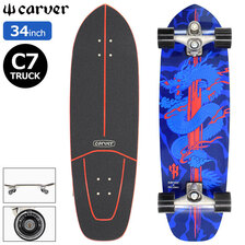 Carver Skateboards Kai Dragon 34in &times; 10.125in C7 Surfskate Complete C1013011143画像