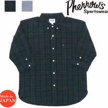 Pherrow's 七分袖 ボタンダウン シャツ 22S-P7BD3画像