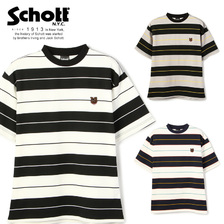 Schott MULTI BORDER T-SHIRT 3123141画像