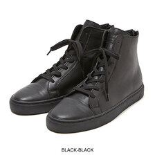 MSML LEATHER ZIP SNEAKER BLACKxBLACK M21-02B1-FW01画像