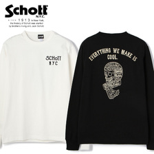 Schott SKULL EMBROIDERY LS T-SHIRT 3113176画像