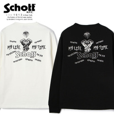 Schott MOTOR ENGINE EMBROIDERY LS T-SHIRT 3113196画像