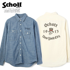 Schott L/S CHAMBRAY WORK SHIRT 3125059画像