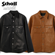 Schott LAMB LEATHER CPO SHIRT 3121025画像